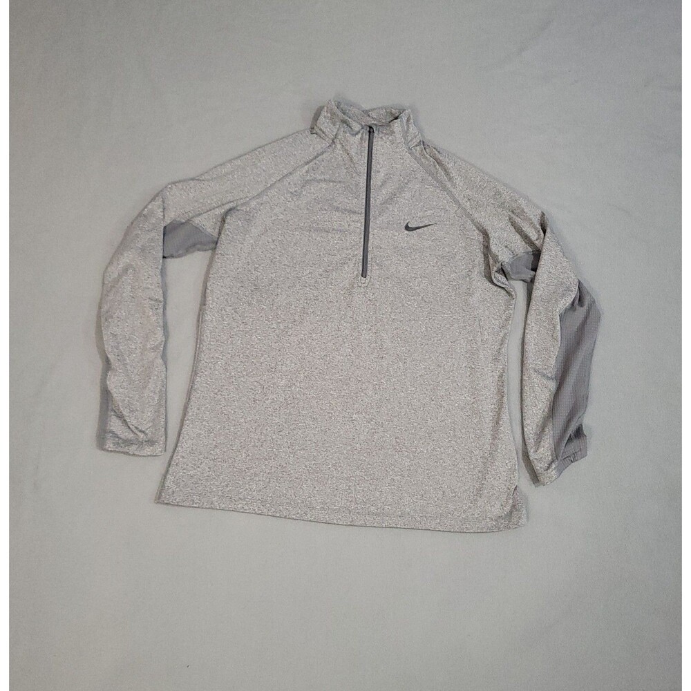 Nike Pro 1/2 Zip Training Top Sweatshirt Gray Women's Large